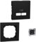 Bundle aus Merten - Zentralplatte für USB Ladestation, Aus Recyceltem Material, Schwarz Matt + Merten Rahmen, aus recyceltem Ocean Plastic + Schneider Electric USB Ladestation-Einsatz Typ A+C