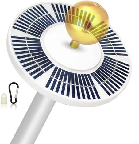 Solar Flag Pole Light, High Performing LED Solar Flag Pole Light Illuminate Your Flag With 136 Super