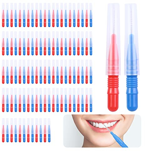100 Stück Interdentalbürste Dentalbürsten: Zahnreinigung Zwischenräume Zahnzwischenraumreiniger Mundhygiene Typ I, Zahnpflege Zahnreinigung Toothbrush Interdentalbürste Zahnseide Stick