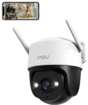 Imou 4MP Cámara Vigilancia WiFi Exterior 360° PTZ, Cámara de Seguridad, Visión Nocturna en Color 30m, Audio Bidireccional, AI Detección de Humana, Seguimiento Automático, Sirena, IP66