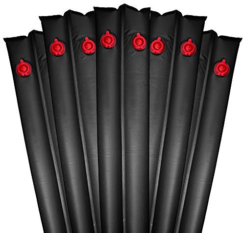 Pool Mate Deluxe Doppelkammer-Pool-Wasserbeutel, 0,42 mm Dickes Vinyl, Abdeckgewichte, Wasserschläuche, 2,4 m, 5 Stück, Schwarz