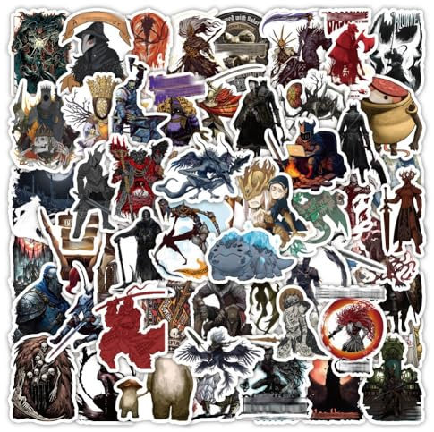 Dark of Souls Aufkleber, 50 Pcs Figur Vinyl Wasserdichte Stickers Für Party, Wasserflasche Scrapbook Laptop Skateboard Computer Für Teens Studenten
