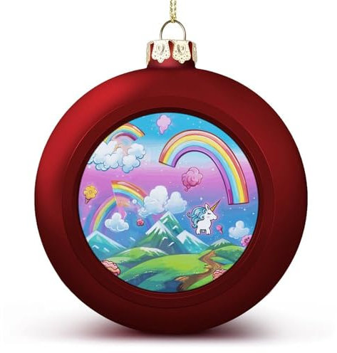 Große Weihnachtskugel, Regenbogen-bedruckte Weihnachtskugeln, Weihnachtsbaumschmuck, Halloween-Kugel-Ornamente