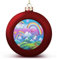Große Weihnachtskugel, Regenbogen-bedruckte Weihnachtskugeln, Weihnachtsbaumschmuck, Halloween-Kugel-Ornamente