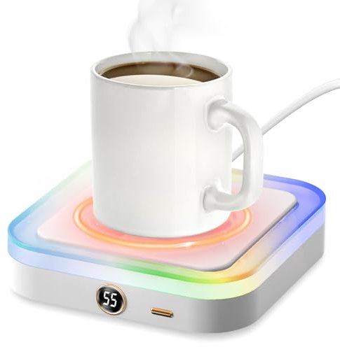 scalda tazze, scalda caffè elettrico, scalda tazze da caffè con 3 impostazioni di temperatura, riscaldatore da scrivania, con spegnimento automatico, scalda bevande per caffè, cacao, tè