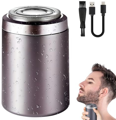 Mini Portable Electric Shaver, 2024 Neuest Rasierer Herren Elektrisch, USB Mini Rasierer mit 3D Nass- und Trockenrasierer Mini Shave für Den Ganzen Körper Reiserasierer für Männer Vermissen (Lila)