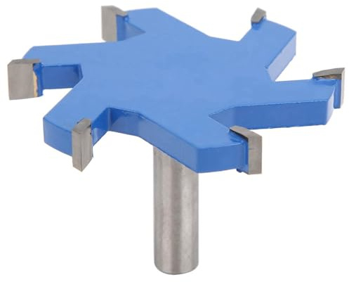 Baxnore Broca enrutadora ranuradora, fresa en forma de T, herramienta de corte de madera con vástago de 12 mm, cortador enrutador de 6 dientes, herramienta cortadora ranuradora