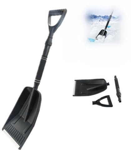 Paletta da neve da 28 pollici Paletta da neve telescopica Strumento di rimozione della neve leggero e rimovibile Strumenti di rimozione della neve Inverno Adatto per la guida, il campeggio, la