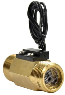 STRAFBRG USM-FS21TA Durchflusssensorschalter, Reed-Schalter, Messing, Magnetischer Sensorschalter, 1,5–12 L/min, 250 V DC, 70 W, 2-Draht-Saier-Sensor,Hohe Zuverlässigkeit(Normal Open Circuit)