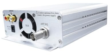 Sarngk Transmetteur FM Stéréo 15W Radio FM 76-108Mhz BNC Multifonctionnel Pratique Portable Transmetteur Pratique Facile à Utiliser