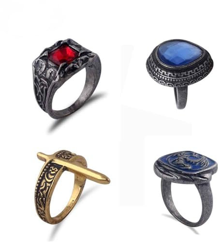 Darks Soul Vintage Punk Ringe Für Männer Frauen Cosplay Lord of Sunlight Gwyn Offenen Ring Knöchel Stapeln Ringe Set (4pcs)