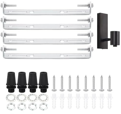 Support De Montage De Plafonnier, 4 Pièces Plaque De Suspension Pour Plafonnier 80mm, Ensemble Lumière Luminaire Montage Support, Pour Suspensions Mur Lumière, Avec Vis Rondelle Écrou