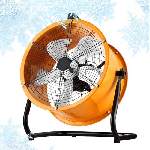 GHRERTX Industrial Drum Fan,24 Commercial High Velocity Floor Fan with 4 Speed & 130° Adjustable Tilt,Heavy Duty Metal Air Circulator,Heavy Duty Fans,for Gym Shop Warehouse