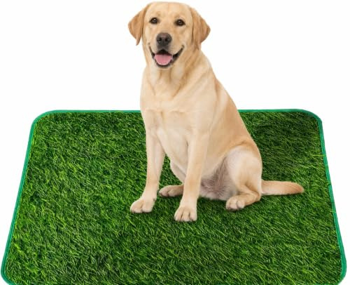 46x58cm Artificial Grass Dog Toilet Washable Pee Pad for Dogs | Plastic Pet Turf Grass Pads Potty Training Urine Pad Lawn Decoration for Indoor Outdoor Use