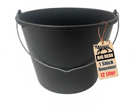 Baueimer 12 Liter mit Skala Made in Europe