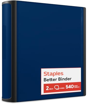Staples Better Binder, 2-Inch, Blue