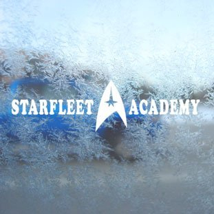 Aufkleber / Autoaufkleber / Sticker / Decal STAR TREK STARFLEET ACADEMY White Decal Window White Sticker