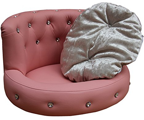 Garden Pets Hundebett Prinzessin Tactic VIP Bichon Diamant Welpenhütte Bett Waschbar Leder Sommer Haustier Sofa Luxus Rosa