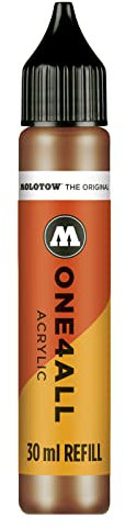 Molotow ONE4ALL Refill Acryl,Farbe 092 haselnuss braun 30 ml, Nachfülltinte für Permanentmarker