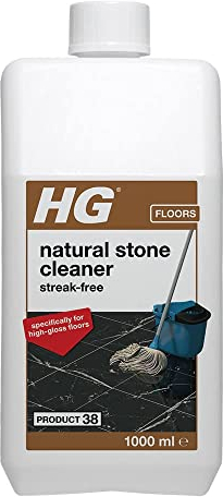 HG Natural Stone Cleaner 38, Streak-Free Concentrated Mopping Solution, Polished Marble & Tile Restorer for Regular Thorough Safe & Quick Cleaning – 1 Litre (382100106), Package may vary