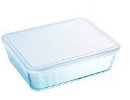 2 X Pyrex Rectangular Dish with Plastic Lid, 1.5L