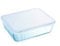 2 X Pyrex Rectangular Dish with Plastic Lid, 1.5L