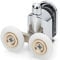 Shower Part Twin/Double Bottom Shower Door Roller/Wheel/Runner, Diameter 23mm, Thickness 6mm, Chromed Plastic Cover, Replacement Parts, 1x R4