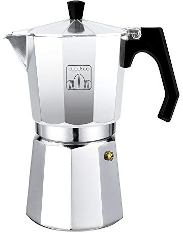 Cecotec Caffettiera MokClassic 900 Shiny. Realizzato in fusione di alluminio, adatto a diversi tipi di cucine, per 9 tazze di caffè