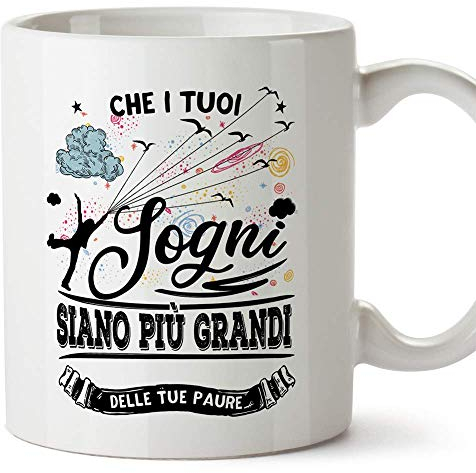 MUGFFINS Tazza Motivazionale -Che i Tuoi Sogni Siano più Grandi delle tue paure - Idee Regalo per motivare o incoraggiare Il Personale