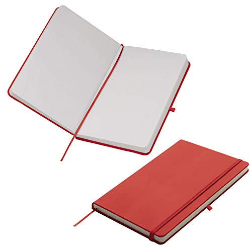 Notizbuch / DIN A5 / 160 S. / blanko / samtweiches PU Hardcover / Farbe: rot
