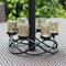 Seraphic Iron Round Table Decor Christmas Centerpiece Decorations Candle Holder for Weddings, Patio, Kitchen, Dining Room, and Coffee Tables, Glass Votive Tealight Holders, Black, 6 Gold Cups