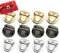 Biluer Drehverschluss Tasche 12 Stück Taschenverschluss Steckschloss für Taschen Geldbörse Push Lock Set Verschluesse Steckschloss Portemonnaie für Portemonnaie Geldbörse DIY(Hellgold,Silber,Schwarz)