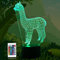 CooPark 3D Alpaka Illusion lampe, Tier LED Optisches Hologramm Nachtlicht 16 Farben ändern sich mit Fernbedienung, Kinderzimmer Dekor Kreative Geschenke für Weihnachten Geburtstag Jungen Mädchen