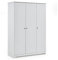 arthur berndt THILO Kleiderschrank 3-türig für Babyzimmer Kinderzimmer Schlafzimmer MDF Weiß - Made in Germany