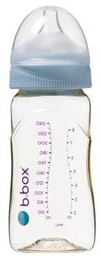 B.Box Botellas infantiles para alimentos, botellas de leche, 240 ml, color azul