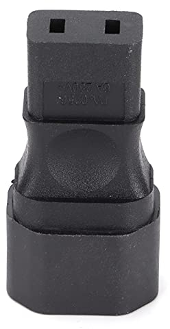 Adaptador de Corriente IEC 320 C14 Macho a IEC 320 C9 Hembra, Enchufe Convertidor de Larga Duración para Computadoras Portátiles, Teléfonos Móviles, Cargadores USB, Salida de Ca 6a 250V