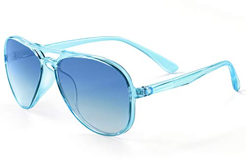 FONHCOO Sonnenbrille Kinder 5-10 Jahre Mädchen UV400 Pilotenbrille polarisiert Kinderbrille Jungen Superleichte TR90 Kindersonnenbrille (Blau)
