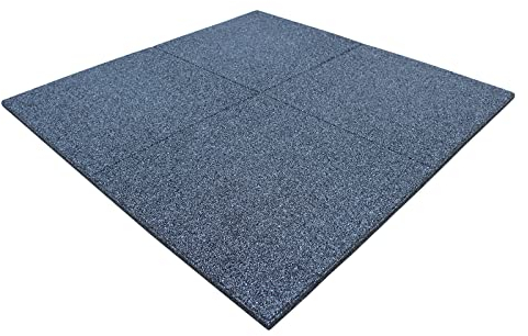 1m² Gummiplatten Schwarz 50x50x4cm Fallschutzmatte Spielplatz Poolmatte Spielturm Boden Fitness Gummimatten