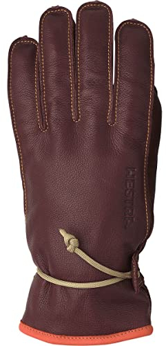 Hestra Alpine Pro Wakayama 5-Finger Handschuhe Fingerhandschuhe Lederhandschuhe (6 HS - dunkelbraun)