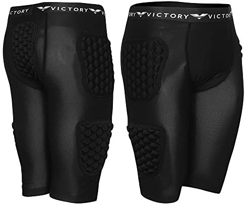 Gepolsterte Kompressions-Shorts für Snowboard, Skate, Ski, Fußball, Basketball, Hüfte, Po und Steißbein-Polsterung (3XL)