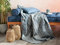 ENGLISH HOME Kuscheldecke, Flauschig Decke, Flanell Fleecedecke, Warm Wolldecke, Weich Sofadecke, Hochwertige Couchdecke, Damen Blau, 130x170 cm