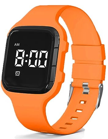 e-vibra Vibrationsalarmuhr, Töpfchentrainingsuhr wasserdichte medizinische Erinnerungsuhr mit Timer (Orange)