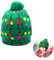 Fengyang® Weihnachtsmütze, Gestrickte Nikolausmütze, Dicker Xmas Weihnachten Hut, Hut Mütze Weihnachtsmützen Hut Strickmütze mit Bommeln Wintermütze für Weihnachtskleidung (B)