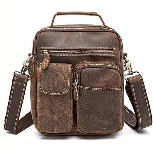 ONDIAN Leder Herren Umhängetasche Vintage Seitentasche für Herren Leder Messenger Bag Herren