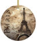 Paris Eiffelturm Druck Personalisierte Weihnachtskugel, Keramik Runde Weihnachten Hängende Ornament, Weihnachtsbaumschmuck Für Freund Freundin Frau Xmas Geschenke