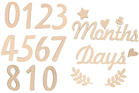 HAPINARY 1 Juego Placa De Mes De Madera Bebé Mensual Signos De Meses De Bebe Hito Círculos De Madera Hito Del Bebé Tarjetas De Hitos Del Bebé Recién Nacido Niño Tarjeta De Madera