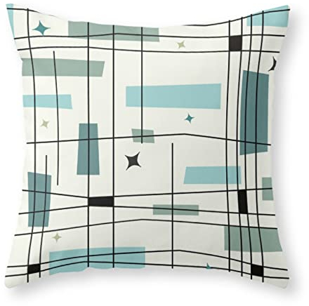 Kissenbezug, Mid-Century Art Bauhaus-Stil Moderne Kissenbezüge Quadratische Sofakissen Bezug Zierkissenbezüge Für Garten Home Schlafzimme 45X45Cm