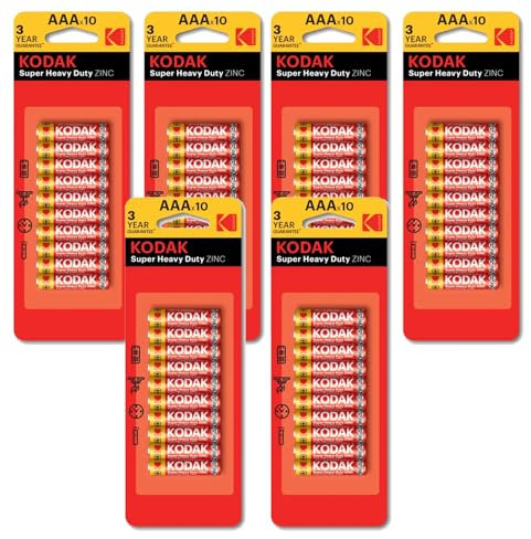AAA Batteries, Koda'k triple AAA batteries, batteries aaa pack 60 Pack - Heavy Duty Zinc Carbon For Low drain devices | toys | fairy lights | household remotes applications | Flashlights | Clocks |