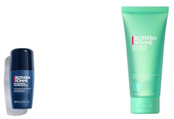 Biotherm Homme Pflege-Set mit Day Control 72H Deo Roll-On 75 ml & Aquapower Shower Gel 200 ml, langnhaltender Schutz und erfrischende Körperpflege für Männer