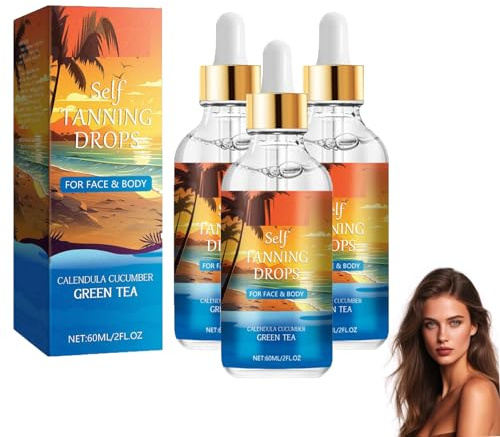 Sonnencreme mit Bräunungsbeschleuniger,Sonnenstudio & Außenbräune | Feuchtigkeitsspendende Haut | Schnelleres Tanning | Tiefe Bräunung Sonnenlose Bräunungstropfen (3PCS)